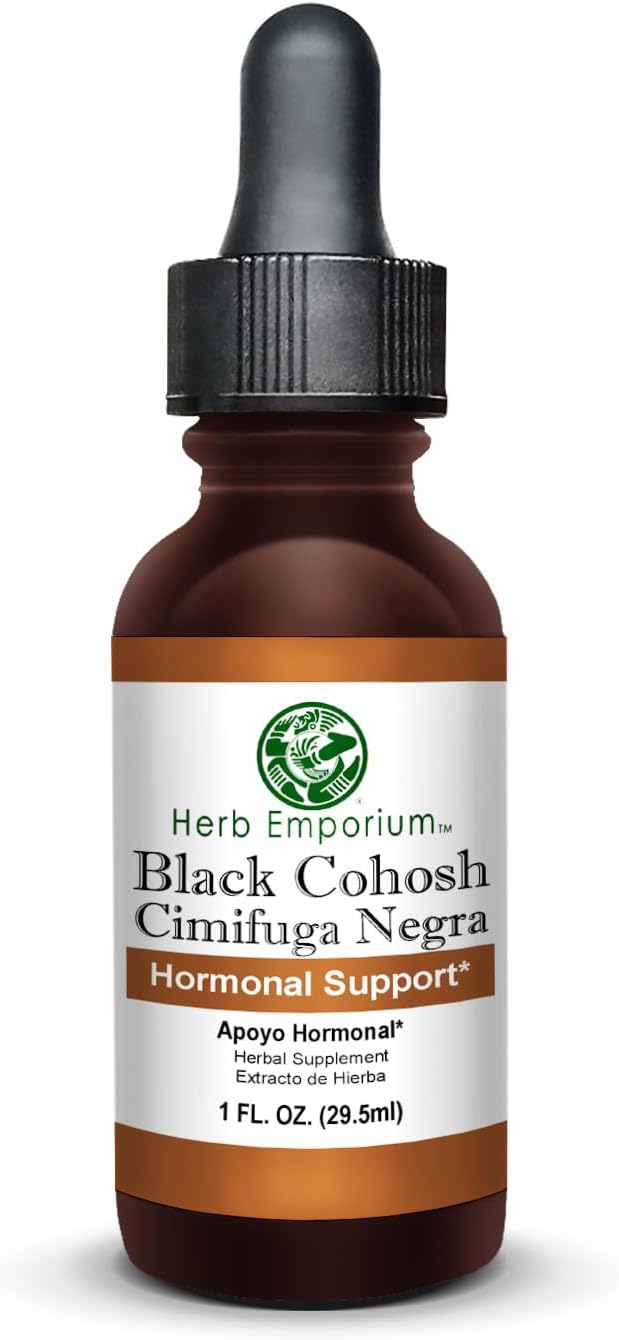 Black Cohosh Root Extract 1fl. oz. Herbal Supplement for Hormonal Support from Herbs of Mexico - Pack of 1