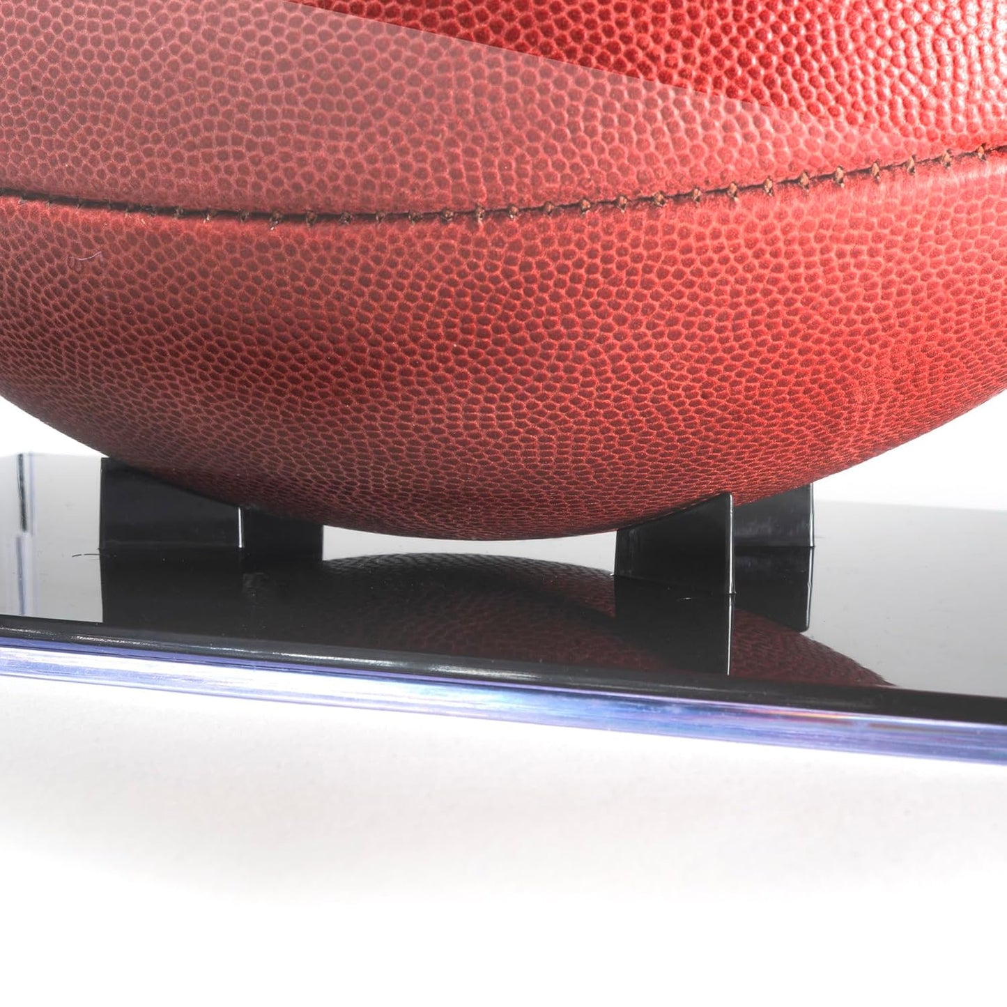 Black Cradle Football Display Stand - High Gloss Rectangular Case for Football Display