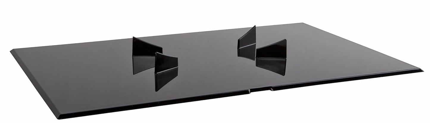 Black Cradle Football Display Stand - High Gloss Rectangular Case for Football Display