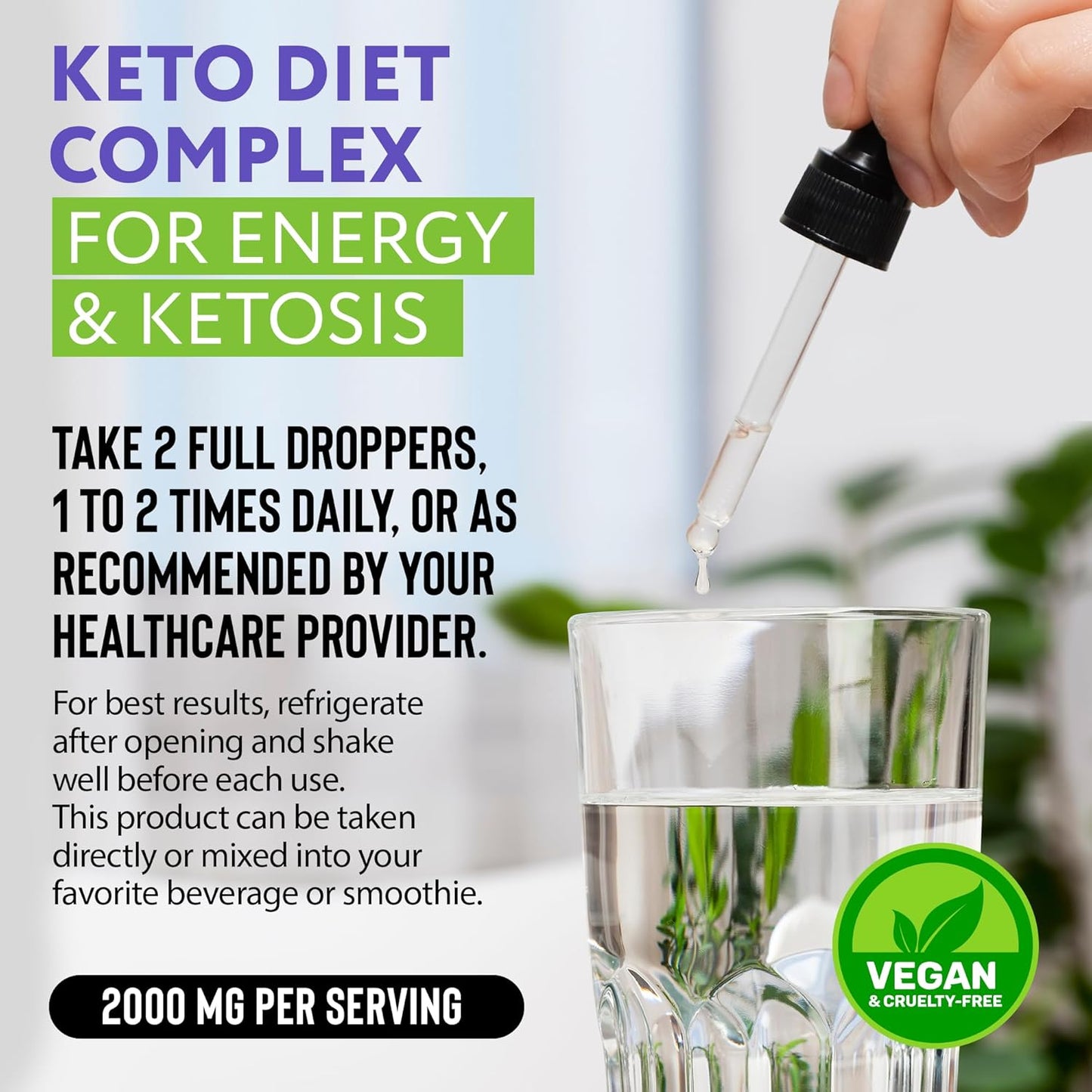 Black Currant Seed Oil Extract and Keto Drops - Natural Keto Liquid Supplement - Advanced Ketones Formula - Made in USA - 2 fl oz