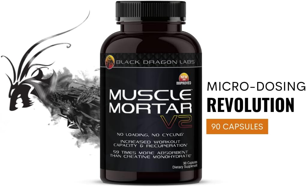 Black Dragon Labs Muscle Mortar Creatine HCL for Enhanced Strength & Endurance - 30 Servings