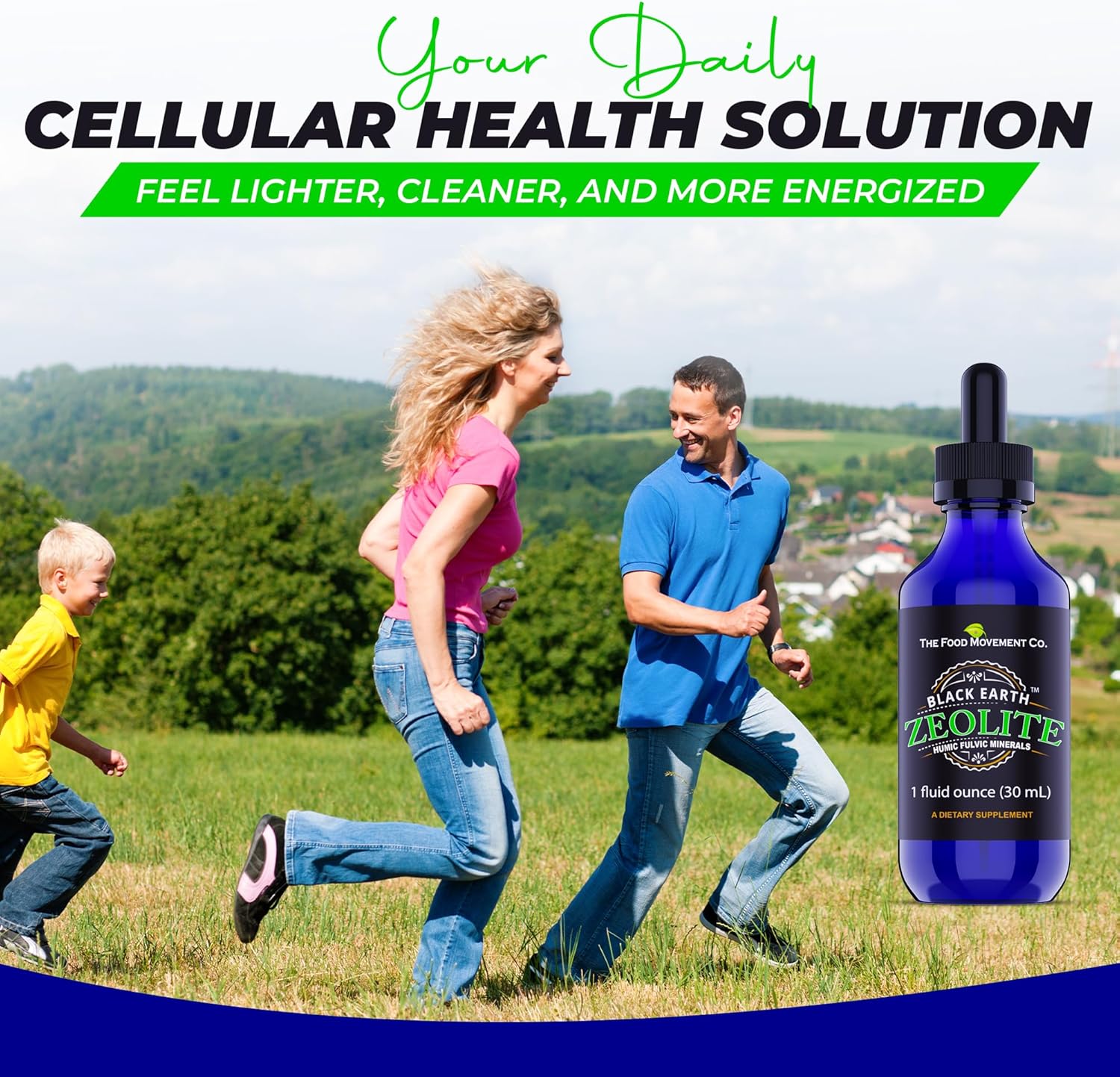 Black Earth Zeolite & Humic Fulvic Acid Trace Minerals Detox Drops - 1oz Liquid Supplement for Adults & Kids