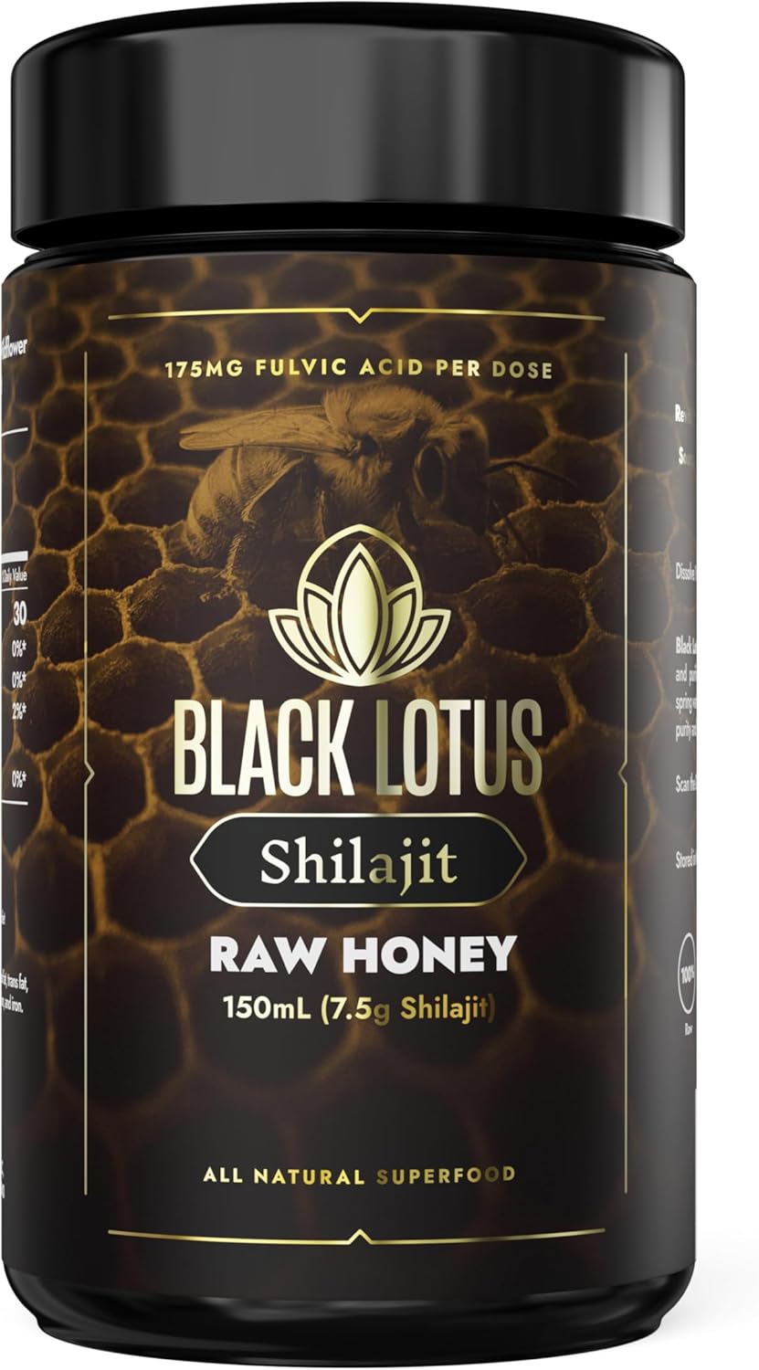Black Lotus Shilajit Liquid Tincture 150ml - 100% Pure Natural Resin with Amino Acids, Fulvic Acid, Trace Minerals for Immune Support, Focus, Energy - Men & Women
