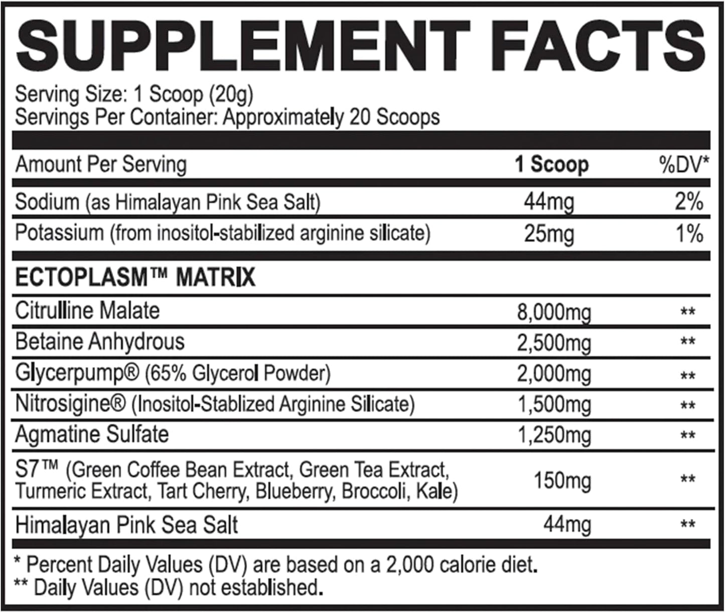 Black Magic Supply Ecto Plasm Non-Stimulant Pump Igniter - Sherbet Pop Flavor - Supernatural Pump Formula for Vascularity - 20 Servings