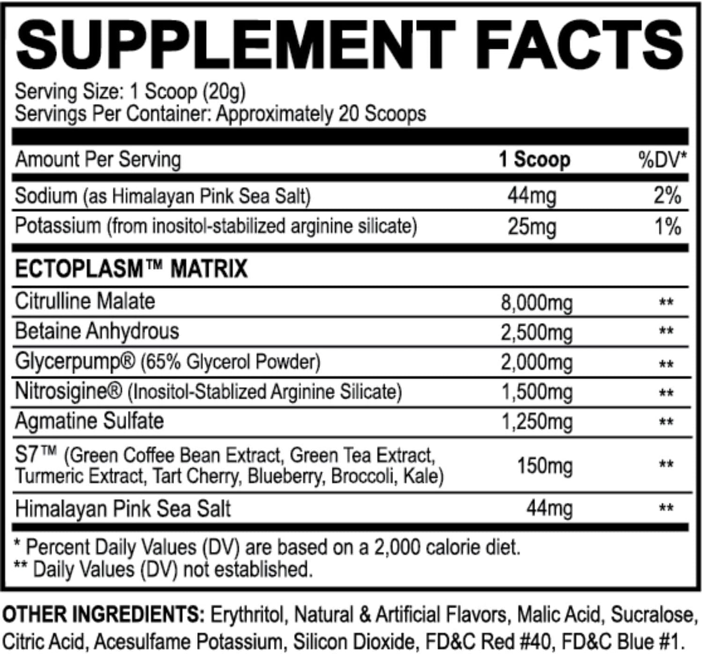 Black Magic Supply Ecto Plasm Pump Igniter - Supernatural Formula for Vascularity, Hydration - 20 Scoops