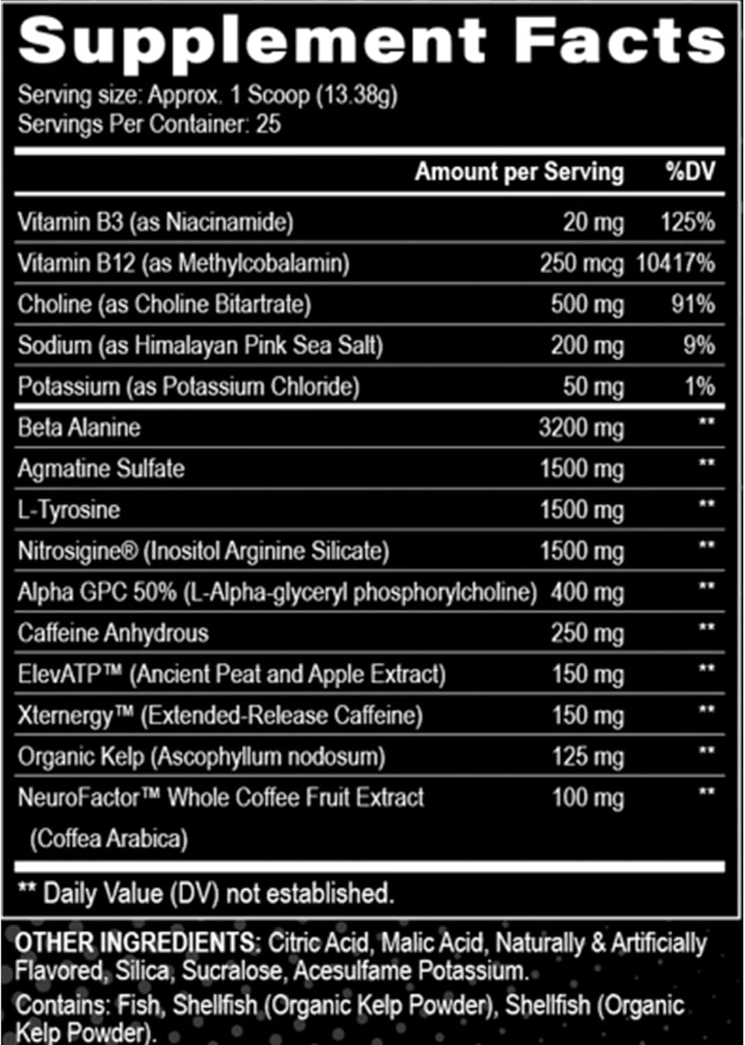 Black Magic Supply Villain High-Stim Nootropic Pre-Workout - Boost Energy, Focus, and Pump - Beta-Alanine, L-Tyrosine, Caffeine - 25 Servings - Mad Melon Flavor