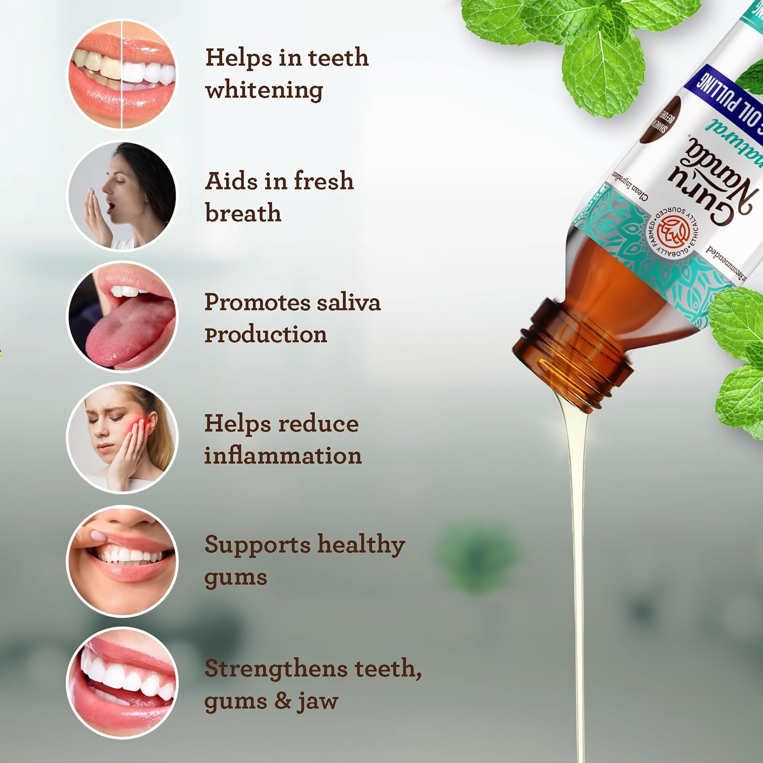 Black Seed Oil with Vitamin D3, K2, E & Coconut Oil Pulling for Immune Support & Oral Hygiene