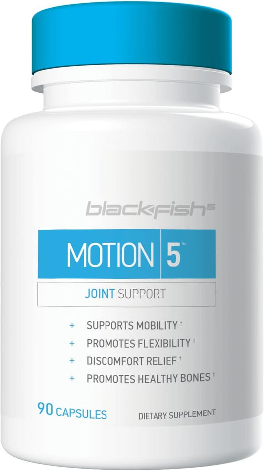 Blackfish5 Motion 5 - Glucosamine Chondroitin MSM Supplement - 90 Capsules for Joint Health