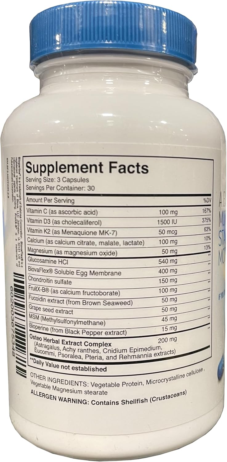 Blackfish5 Motion 5 - Glucosamine Chondroitin MSM Supplement - 90 Capsules for Joint Health