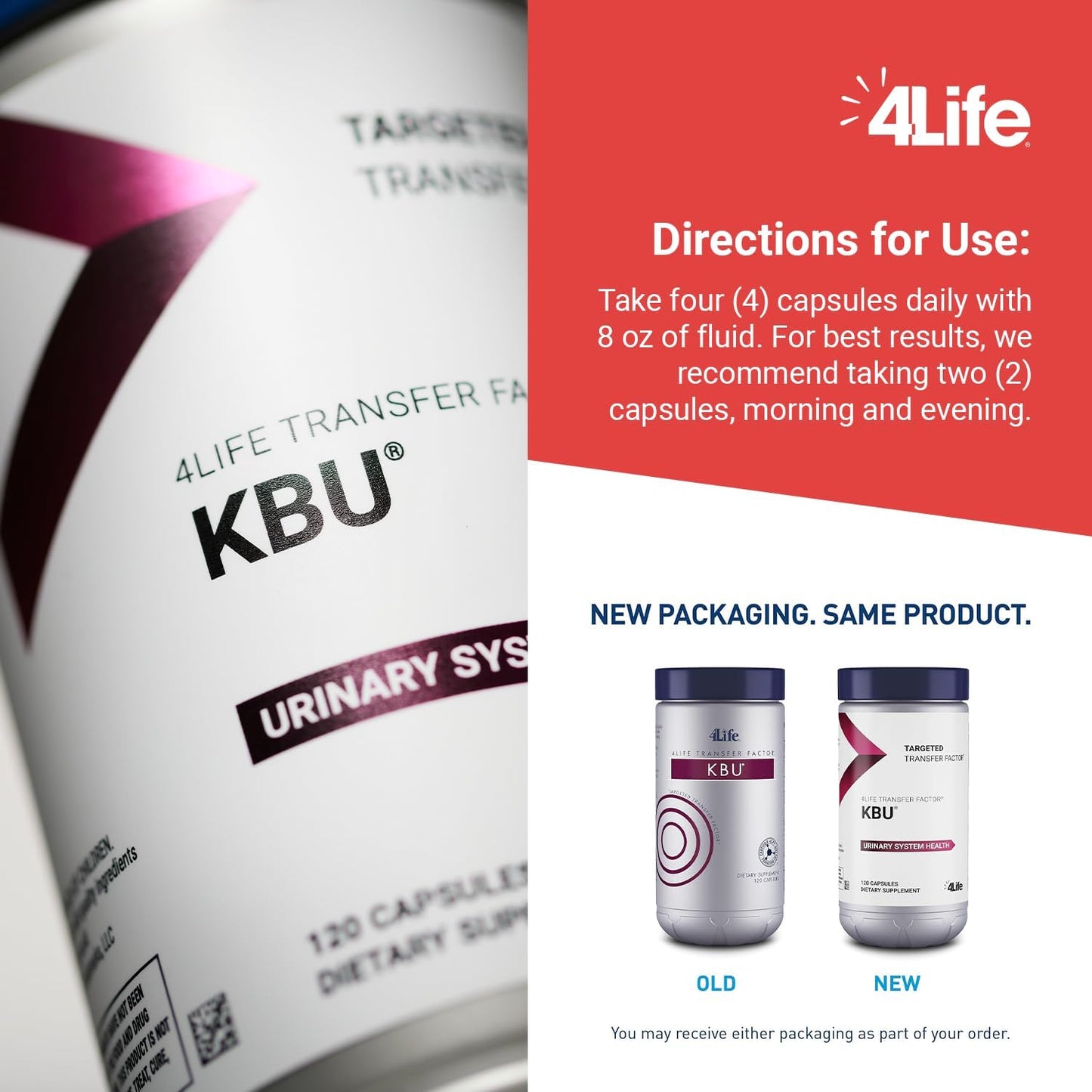 Bladder & Kidney Health Supplement with Transfer Factor, Cranberry, Blueberry, Dandelion & Juniper - 120 Capsules