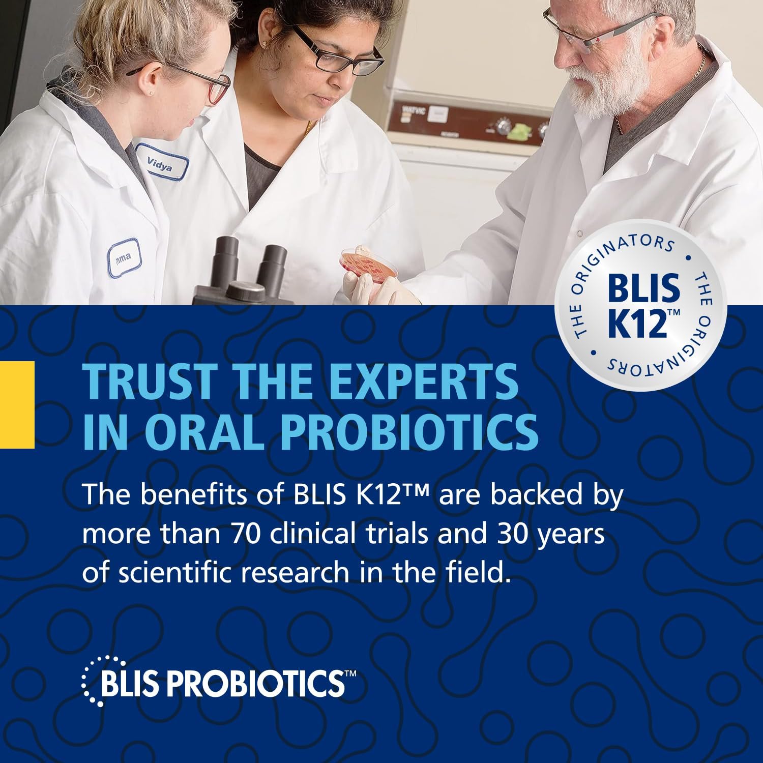 BLIS Probiotics Baby ThroatHealth Oral Probiotics - K12 Formula, 1.25 Billion Cfu, Sugar-Free Powder - 60 Doses for Throat Immunity & Oral Health