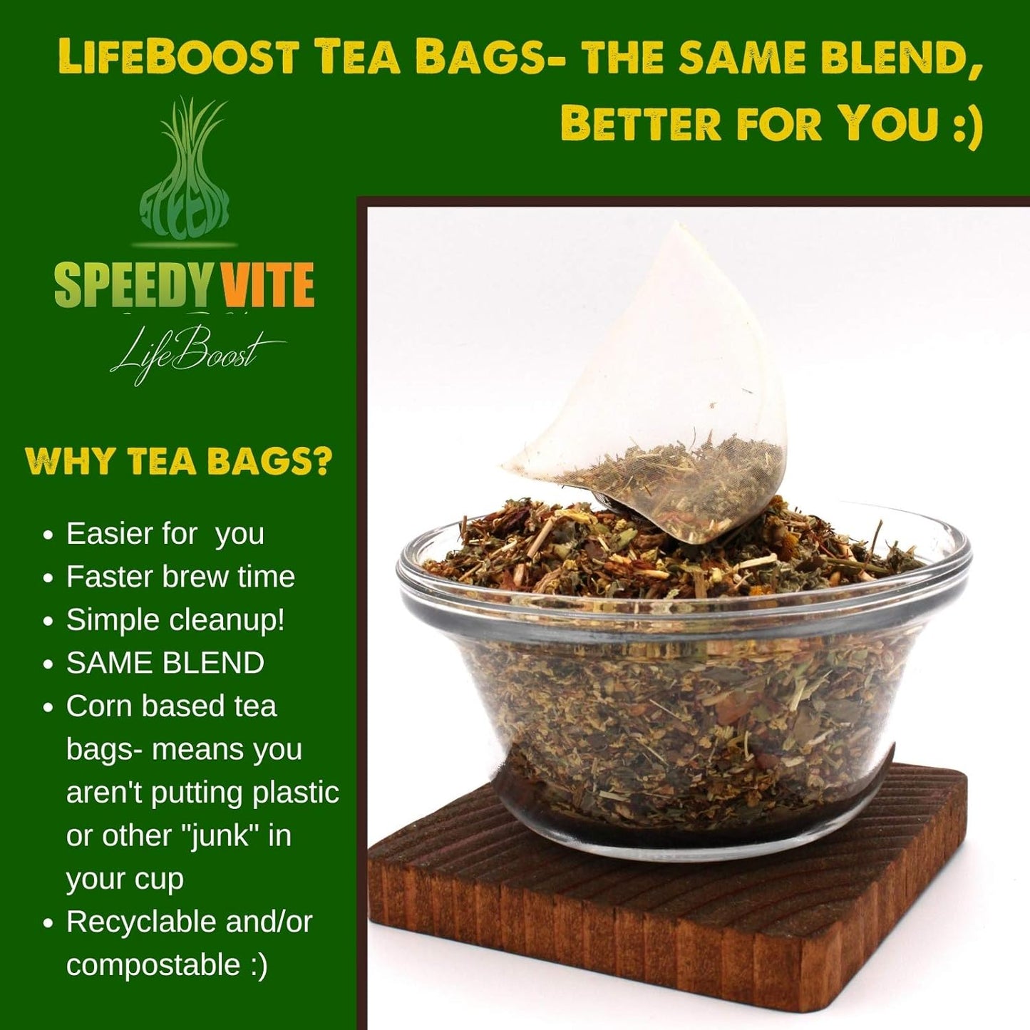 Blood Cleansing Herbal Tea Bags - Supports Natural Detox & Waste Removal from the Blood Stream - Chaparral, Echinacea, Chamomile Supplement