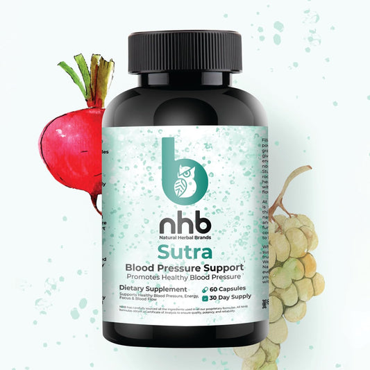 Blood Pressure Support Supplement with Nitric Oxide Production, Beet Energy, Grape Seed Extract & Beet Root Powder - 60 Capsules.