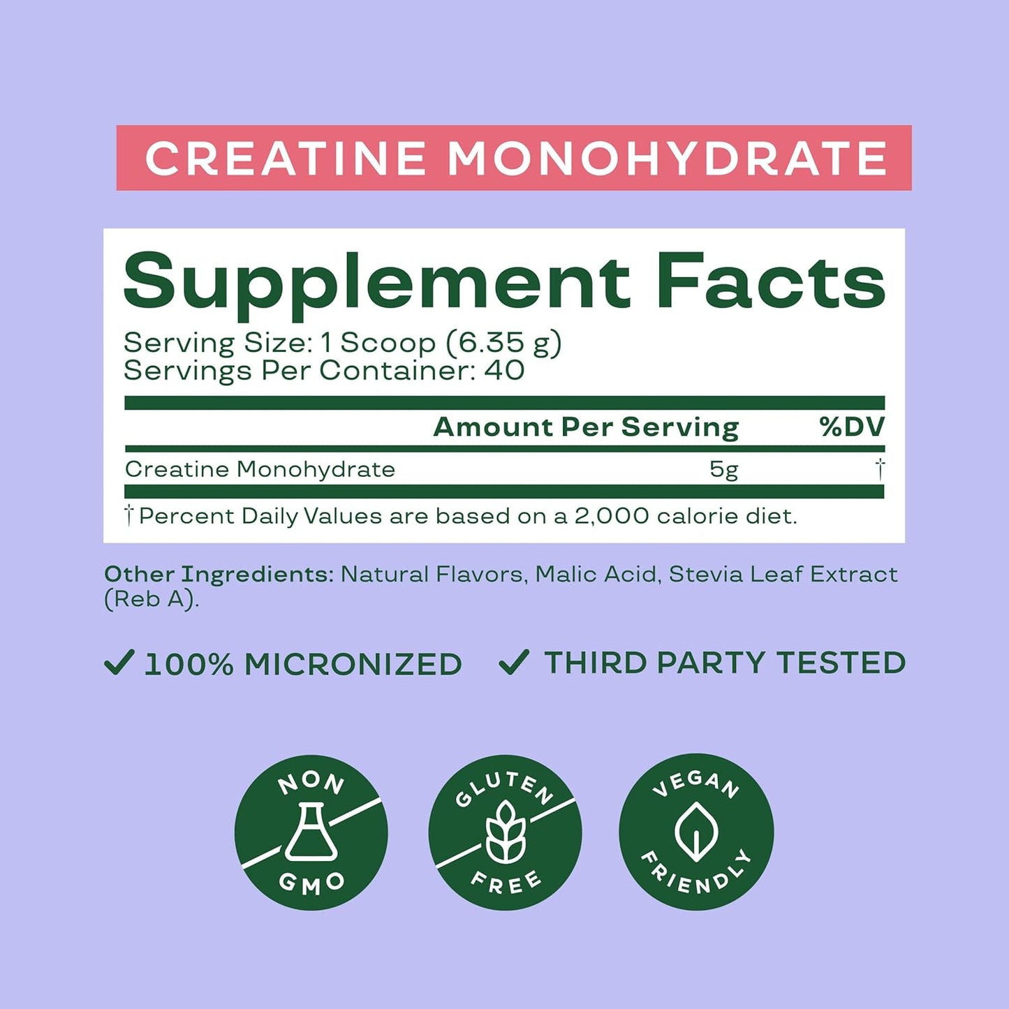 Bloom Nutrition Raspberry Lemon Creatine Monohydrate Powder - 40 Servings, 5g Micronized Creatine, Muscle Recovery & Strength Support, Gluten Free & Non GMO, Pre/Post Workout Supplement