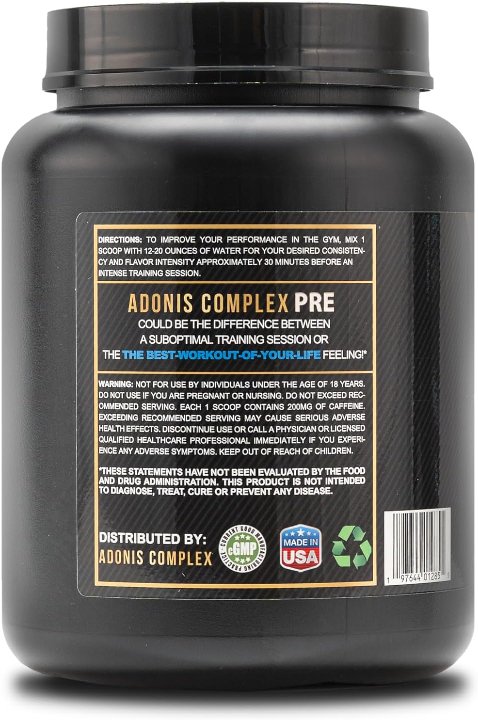 Blue Raspberry Adonis Complex Pre-Workout Supplement for Enhanced Performance
