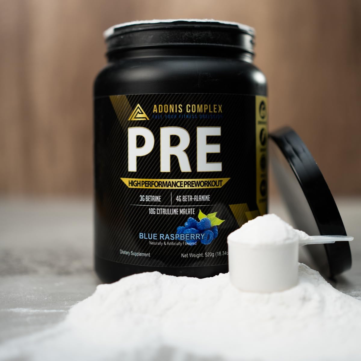 Blue Raspberry Adonis Complex Pre-Workout Supplement for Enhanced Performance