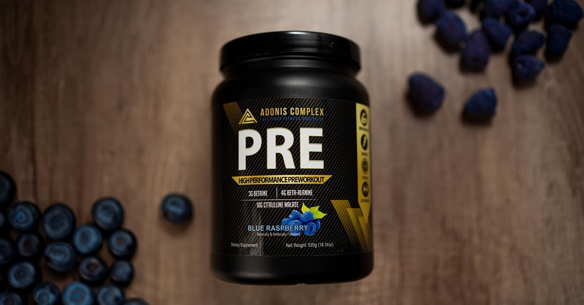 Blue Raspberry Adonis Complex Pre-Workout Supplement for Enhanced Performance