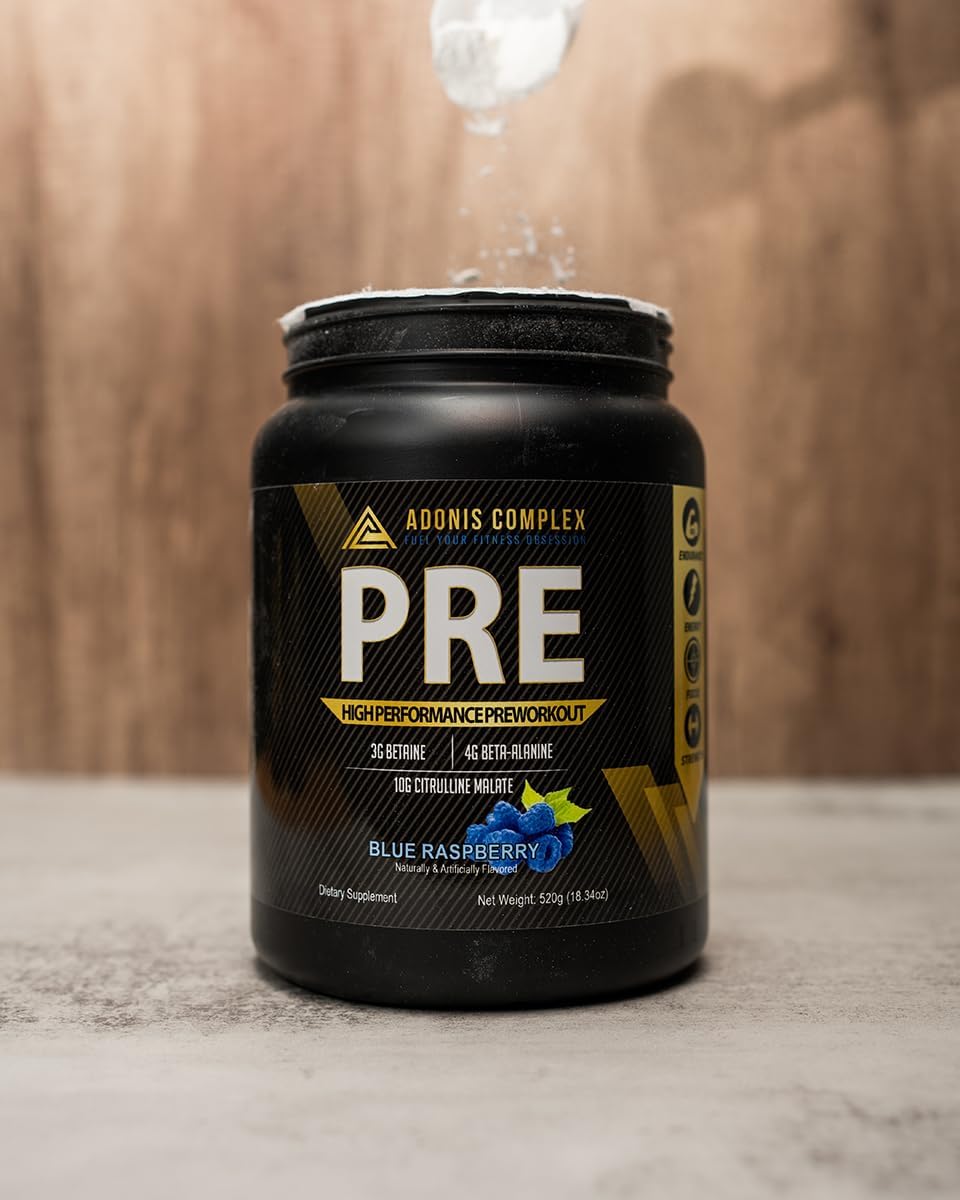 Blue Raspberry Adonis Complex Pre-Workout Supplement for Enhanced Performance