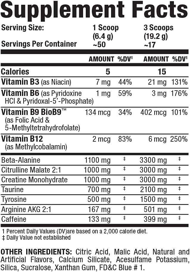 Blue Raspberry Pre-Workout Formula with Caffeine, Creatine & Beta Alanine - 50 Servings - ALLMAX IGNITER Sport by ALLMAX Nutrition