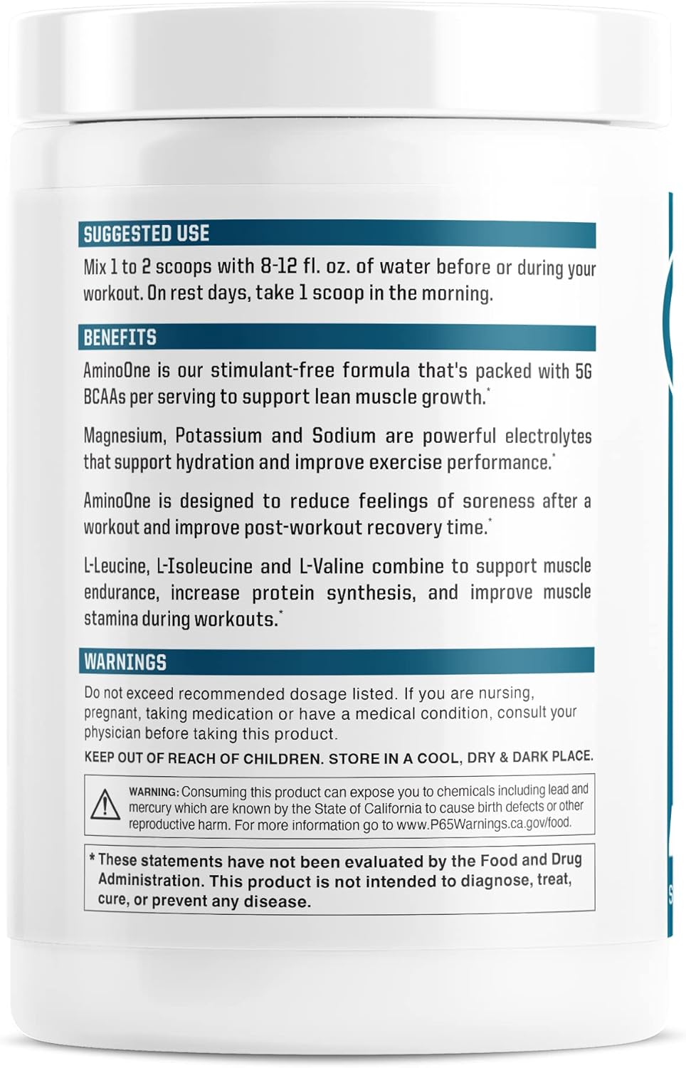 Blue Raz Slushie AminoOne by NutraOne - BCAA and EAA Amino Acid Supplement