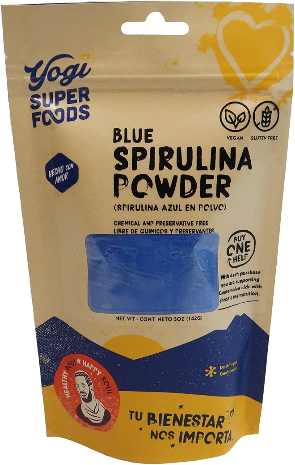 Blue Spirulina Powder: Superfood Plant Rich in Protein for Immune Support, Energy, and Natural Food Coloring - 5 oz Bag