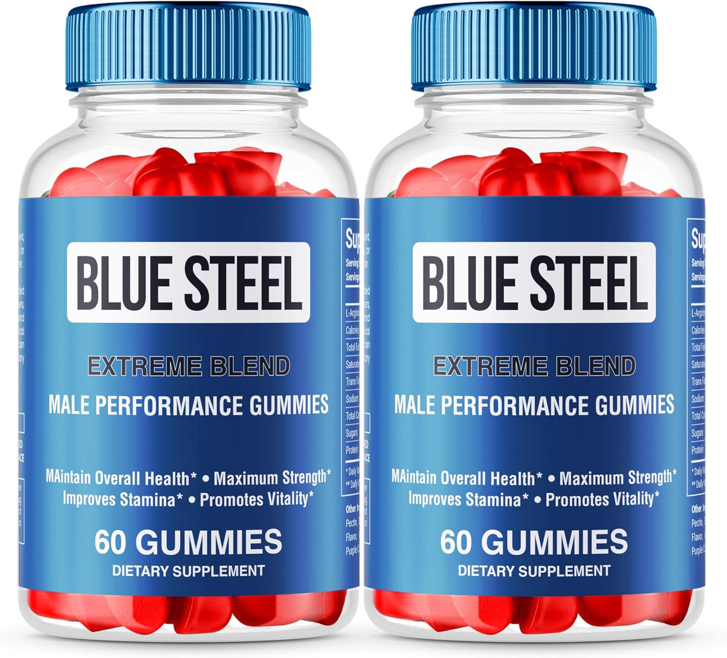 Blue Steel Gummies - Advanced Formula Vitamins for Reviews - 2 Pack