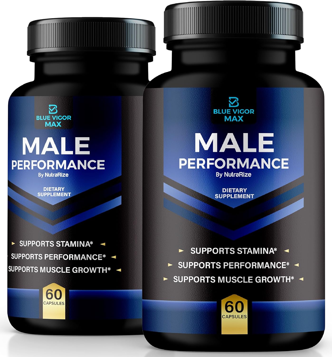 Blue Vigor Max Pills - Pack of 2 All-Natural Capsules for Fitness & Wellness, Premium Daily Nutrition & Energy Supplement (120 Capsules)