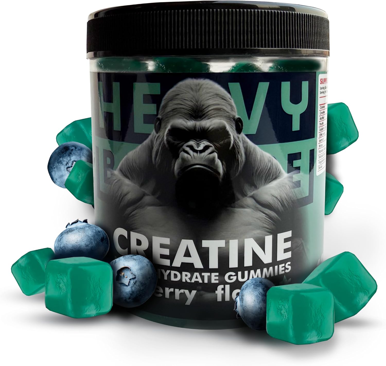 Blueberry Flavored Creatine Monohydrate Gummies - 5g Chewable Cubes (120 Pack)