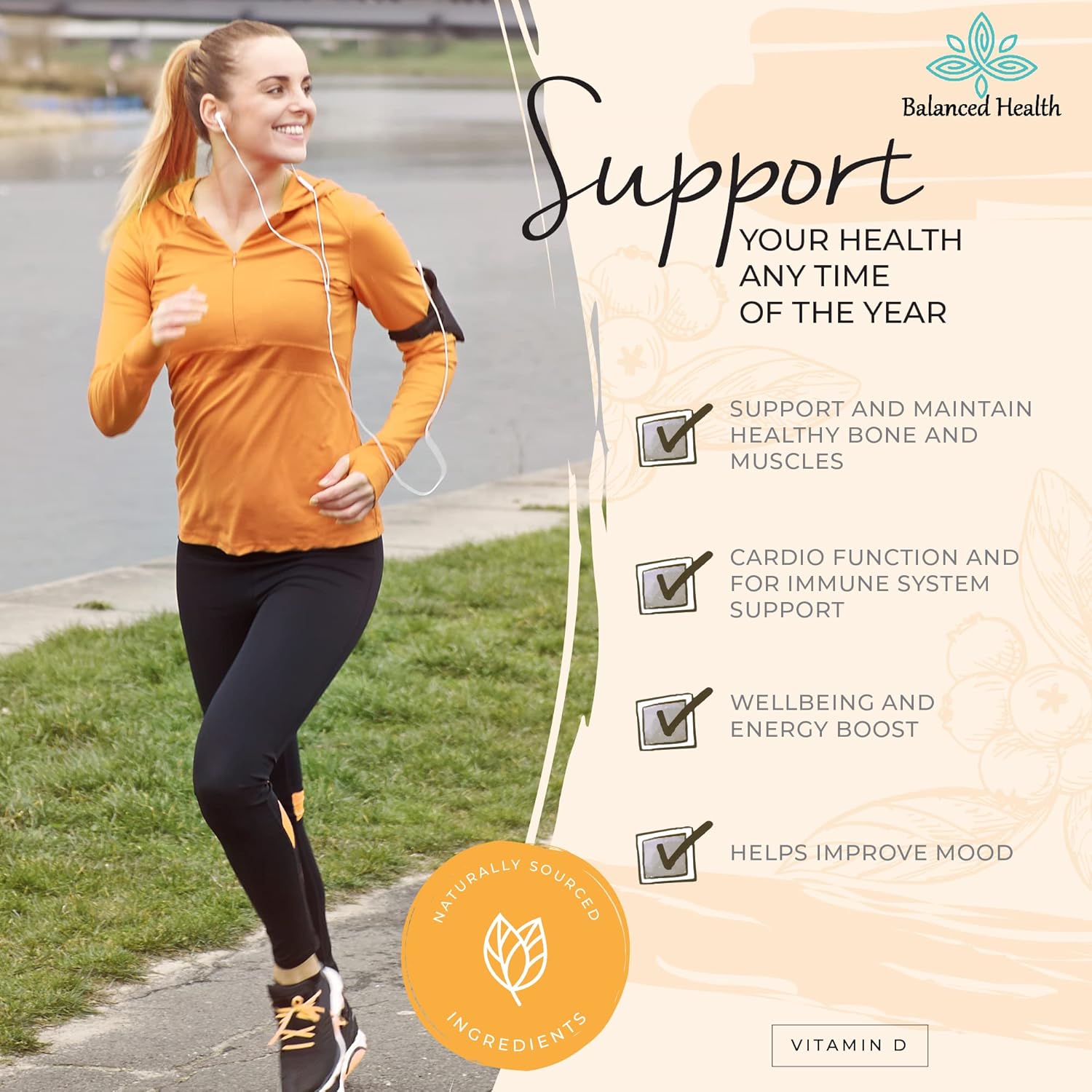 Blueberry Flavored Liquid Vitamin D Drops with MCT Oil for Faster Absorption - 2,000 IU, 2 Fl Oz - Non GMO Vegetarian Formula - 120 Doses