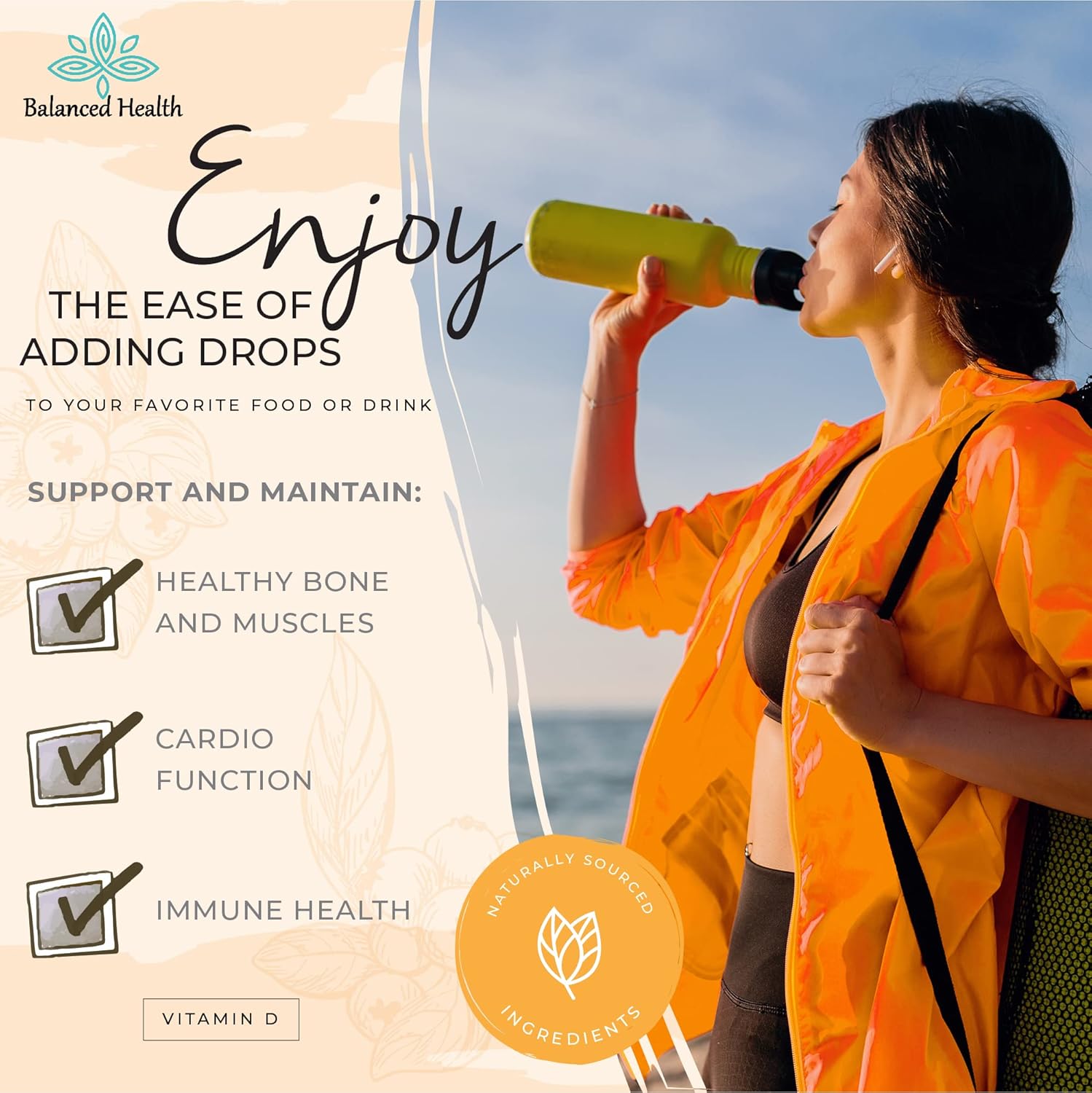 Blueberry Flavored Liquid Vitamin D Drops with MCT Oil for Faster Absorption - 2,000 IU, 2 Fl Oz - Non GMO Vegetarian Formula - 120 Doses