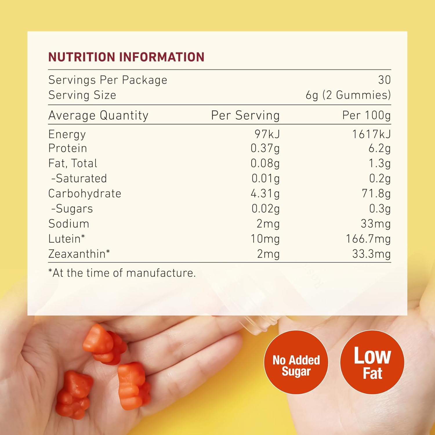 Blueberry Flavour Eye Health Gummy, 60 Count - Lutein and Zeaxanthin Supplement for Eye and Retina Health by Unichi