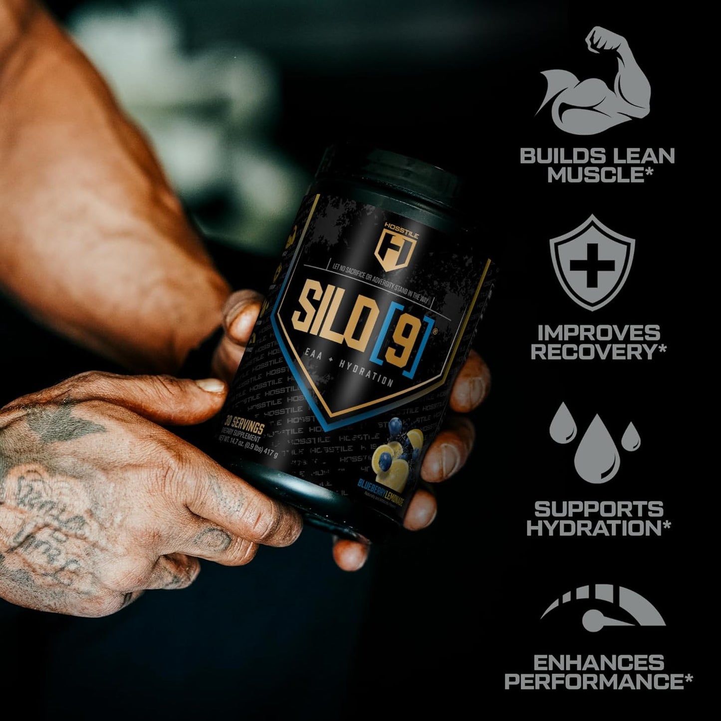 Blueberry Lemonade Amino Acids Powder with Electrolyte Support for Muscle Recovery - 30 Servings