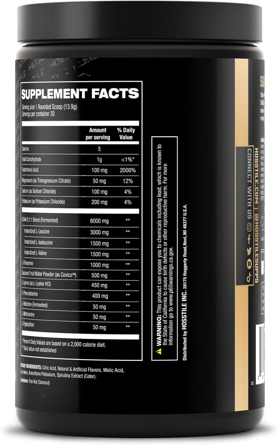 Blueberry Lemonade Amino Acids Powder with Electrolyte Support for Muscle Recovery - 30 Servings