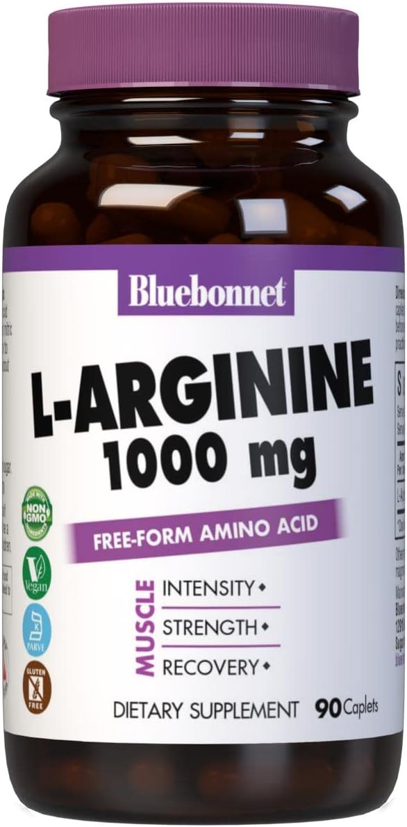 BlueBonnet L-Arginine Capsules - 1000 mg, 90 Count - Dietary Supplement