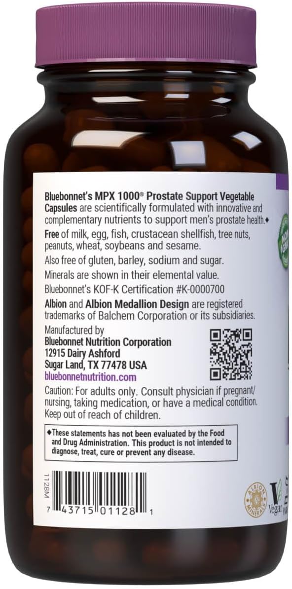 BlueBonnet MPX 1000 Prostate Health Supplement, 120 Capsules