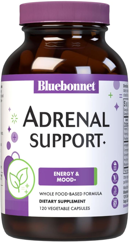 Bluebonnet Nutrition Adrenal Support Capsules - Non-GMO, Vegan, Kosher Certified, Gluten-Free