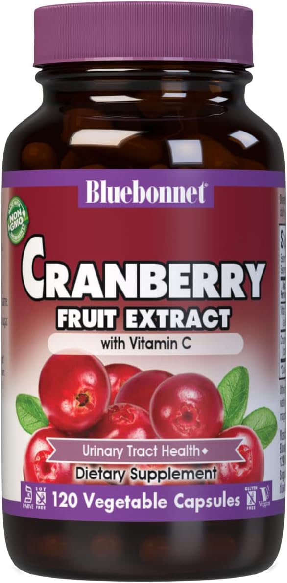 Bluebonnet Nutrition Cranberry Fruit Extract Capsules - Urinary Tract Support, Non-GMO, Vegan, Kosher, Gluten-Free - 60 Servings