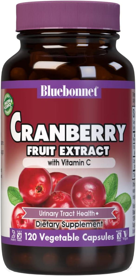 Bluebonnet Nutrition Cranberry Fruit Extract Capsules - Urinary Tract Support, Non-GMO, Vegan, Kosher, Gluten-Free - 60 Servings