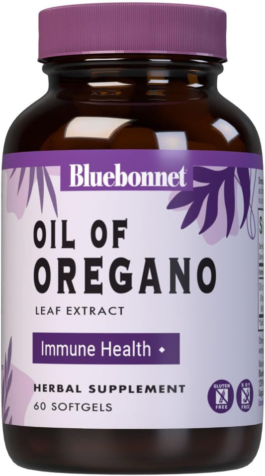 Bluebonnet Nutrition Oil of Oregano Leaf Extract - 60 Capsules for Immune Support