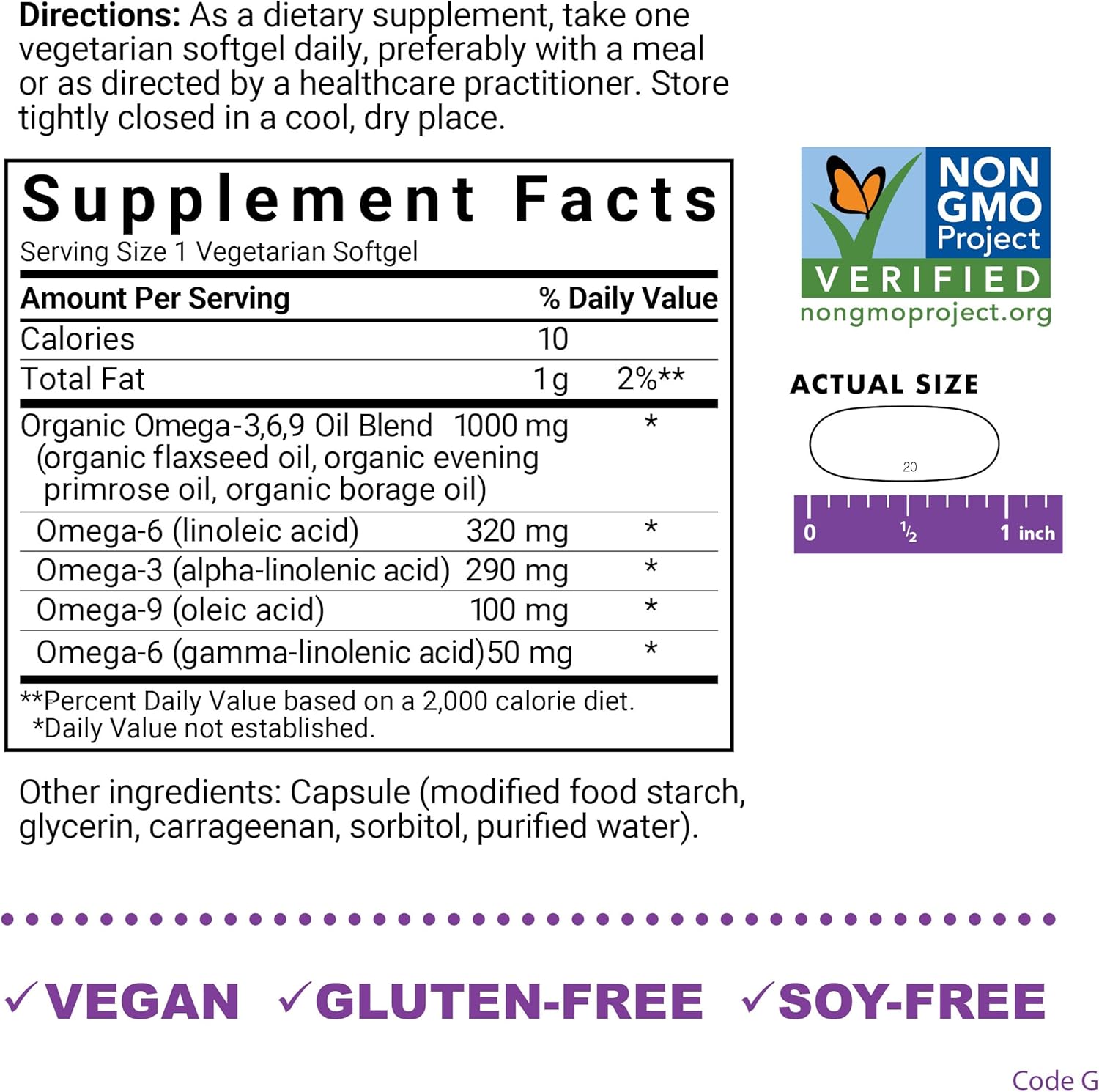 Bluebonnet Nutrition Plant Based Omega 3-6-9 Softgels - Heart Health Support - Cold Pressed Oil - Non-GMO, Vegan - Gluten, Soy, Milk Free - 90 Servings