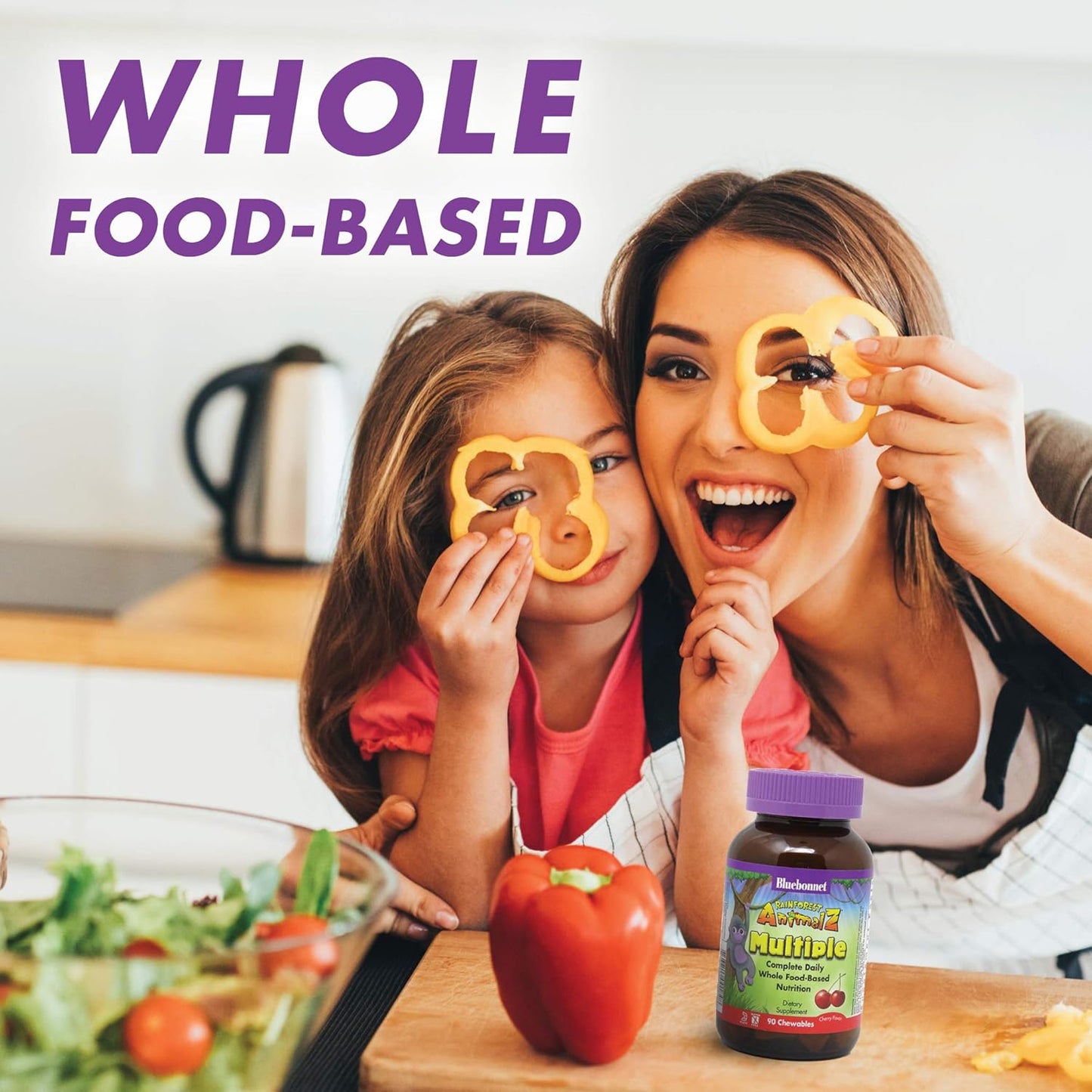Bluebonnet Nutrition Rainforest Animalz Kids Multivitamin Chewable Tablets - Whole Food Based, Vitamin C, D3, Iron - 180 Tablets, Orange Flavor - Gluten Free, Milk Free, Kosher