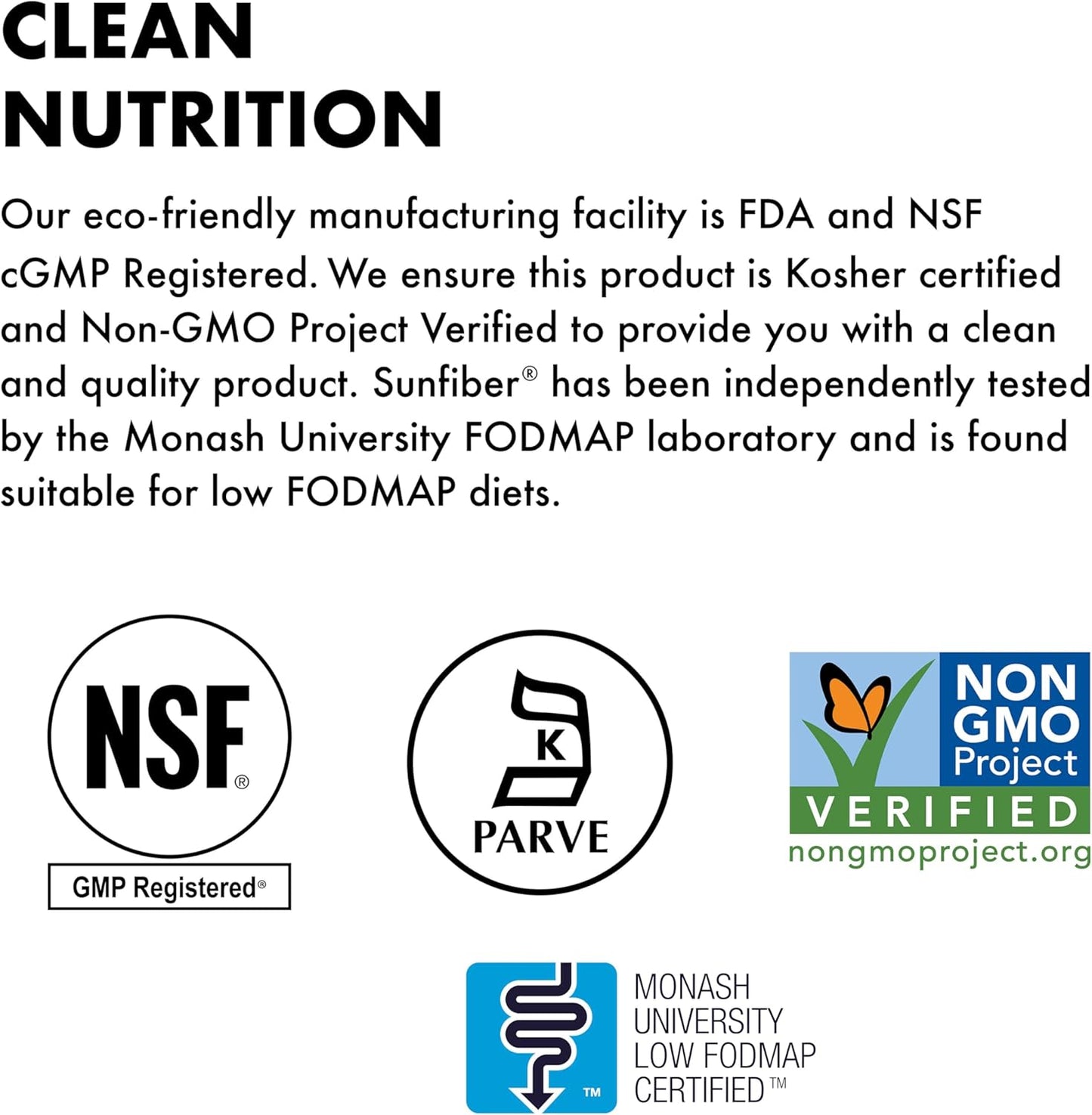 Bluebonnet Nutrition Sunfiber: 6g Plant-Based Prebiotic Fiber for Digestive Health - Instant Dissolve, Non-GMO, Vegan, Kosher - Unflavored, 7.4 OZ