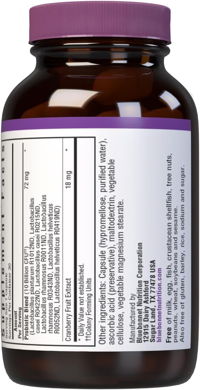 Bluebonnet Nutrition Women's Daily Probiotic, 30 Capsules - Advanced Formula