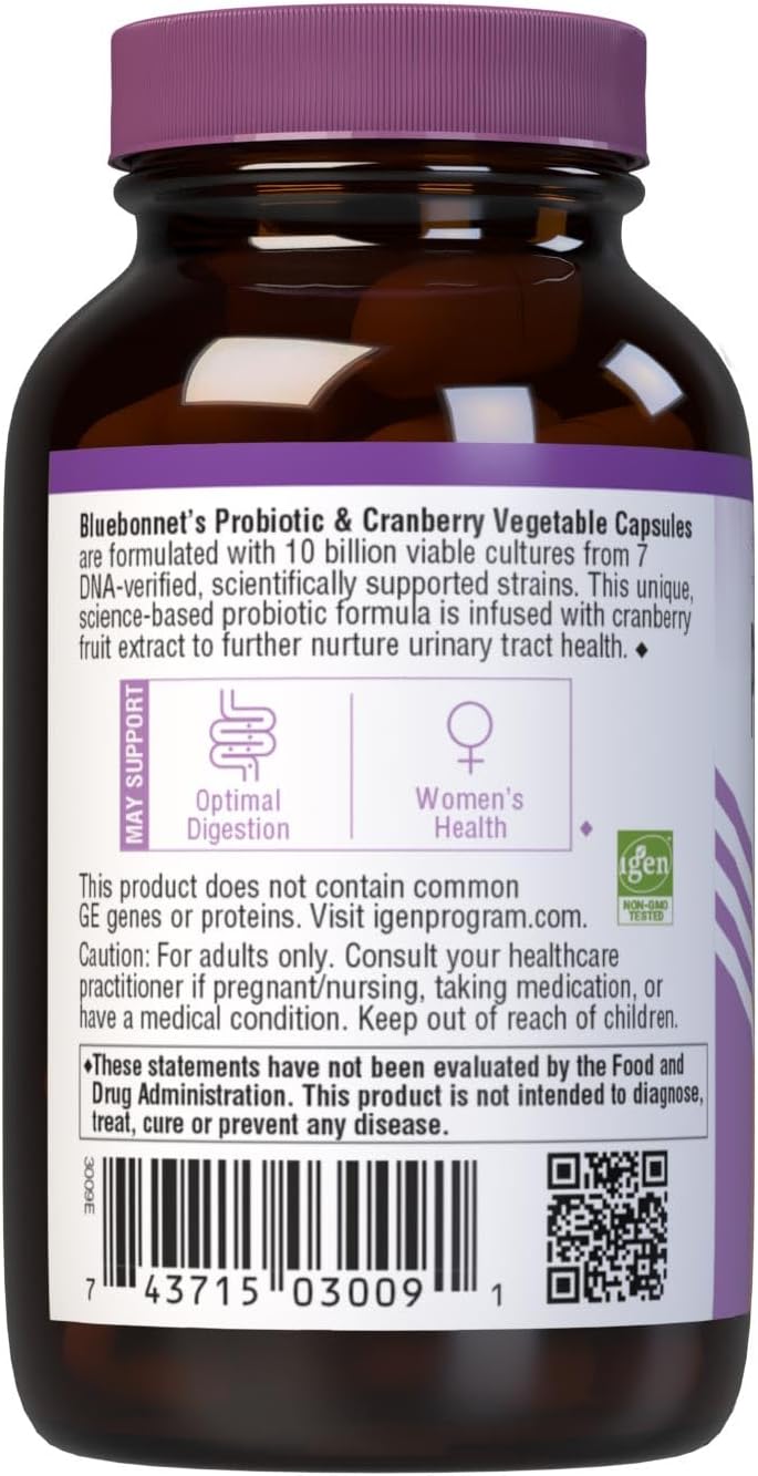 Bluebonnet Nutrition Women's Daily Probiotic, 30 Capsules - Advanced Formula