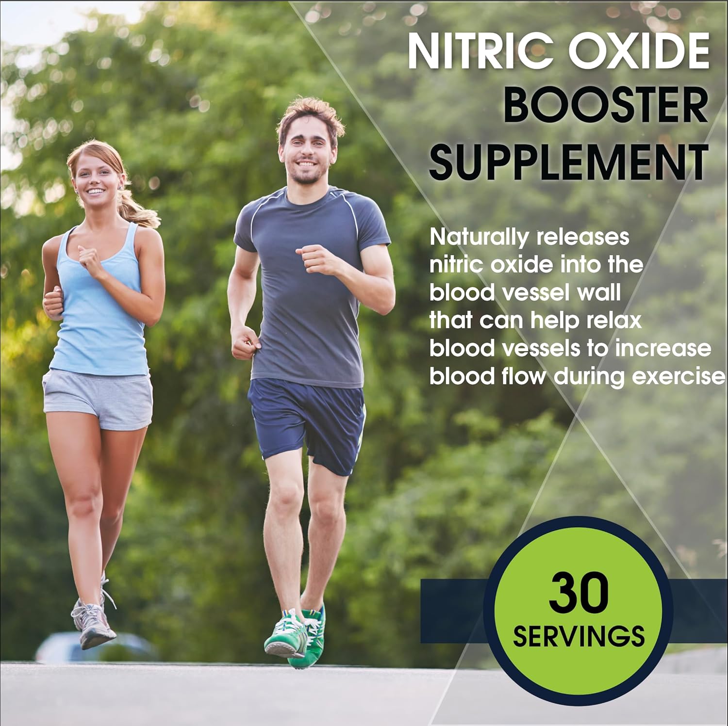 BlueEarth Company L-Arginine and L-Citrulline Powder Supplement - Nitric Oxide Booster for Heart Health and Energy - Green Apple Flavor - 30 Servings