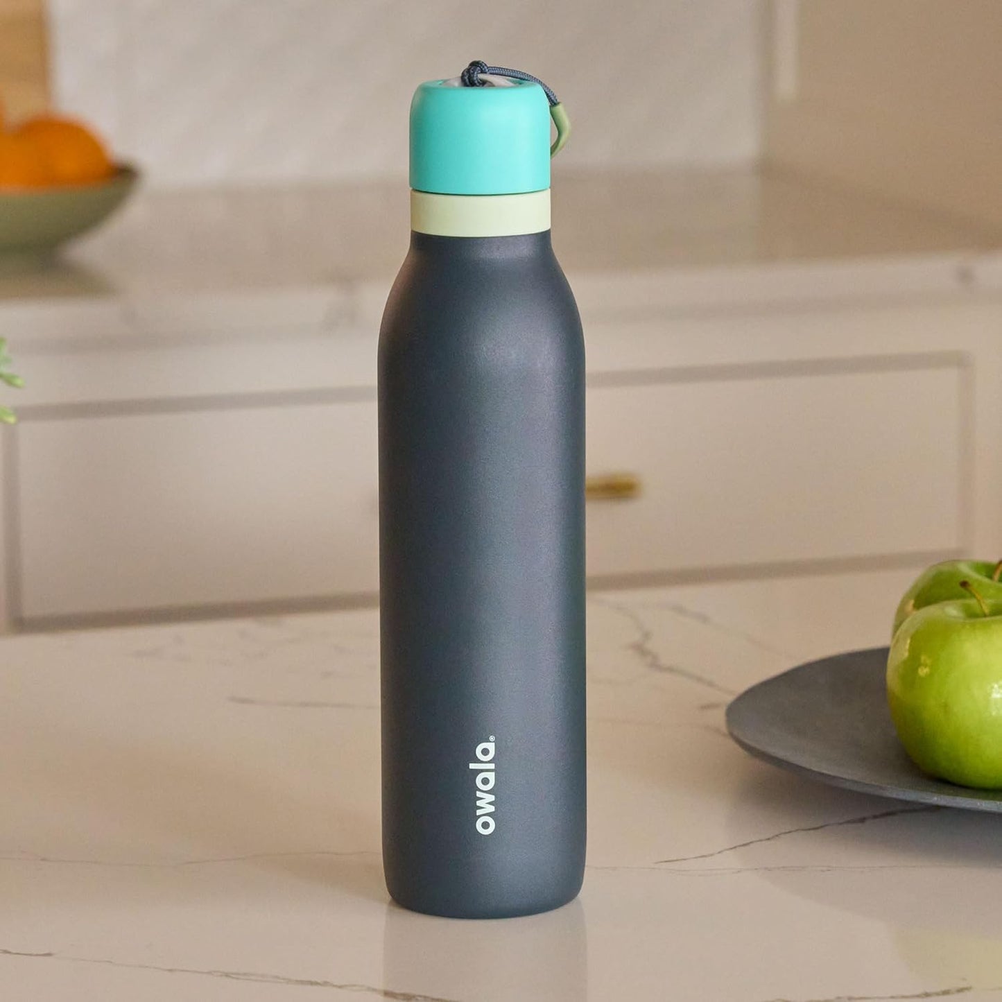 Blue/Grey Owala FreeSip Twist Insulated Stainless Steel Water Bottle - BPA-Free, 24-oz - Ideal for Sports and Travel