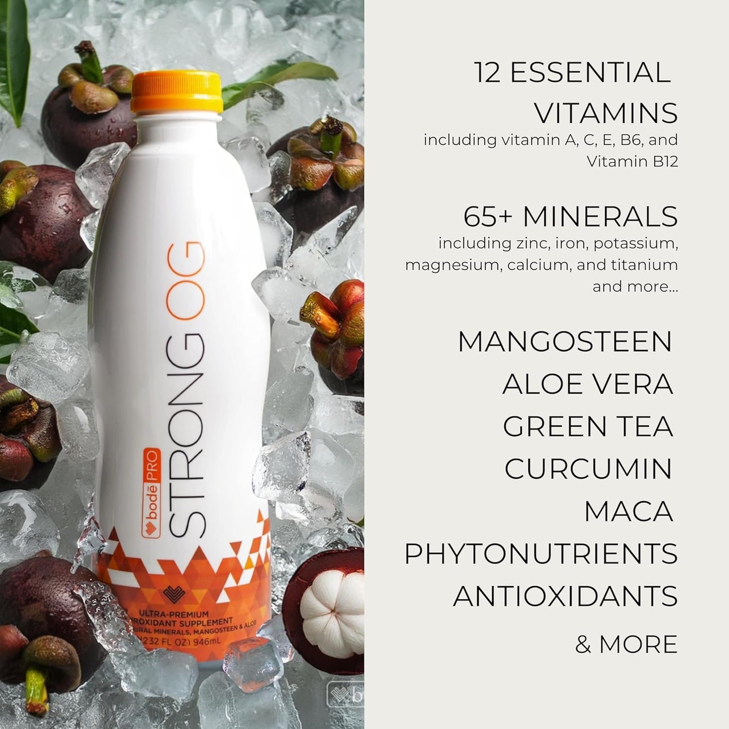 BodePRO Strong OG Liquid Antioxidant with Vitamins and Minerals - Immune Booster - 32fl.oz.