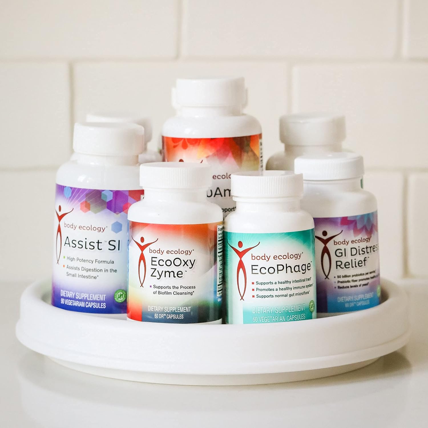 Body Ecology EcoOxyZyme Capsules - Multi-Enzyme Digestive Supplement for Immune System and Gut Health - Biofilm Disruptor - 60 count.