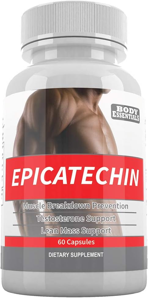 Body Essentials Epicatechin Supplement - 60 Capsules, 300mg - Boost Muscle Growth, Protein Synthesis, Lean Muscle, Strength, Fat Loss