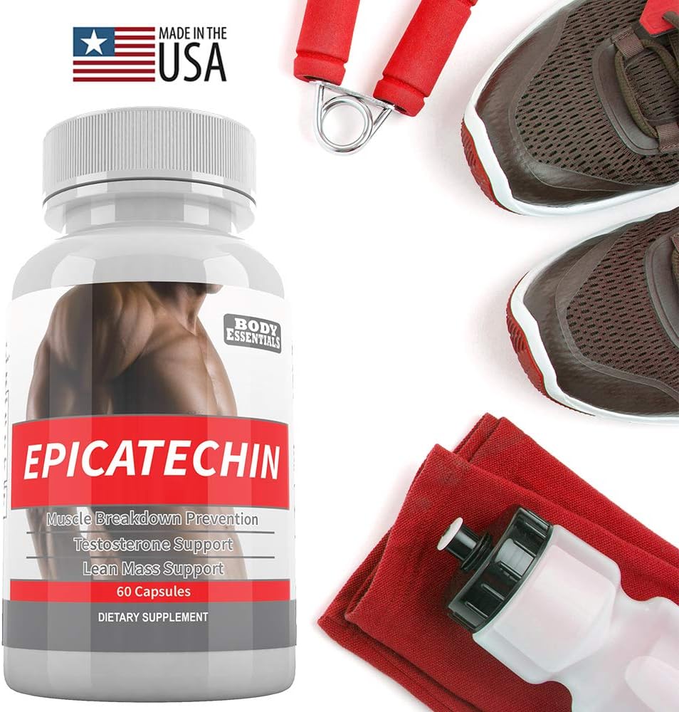 Body Essentials Epicatechin Supplement - 60 Capsules, 300mg - Boost Muscle Growth, Protein Synthesis, Lean Muscle, Strength, Fat Loss